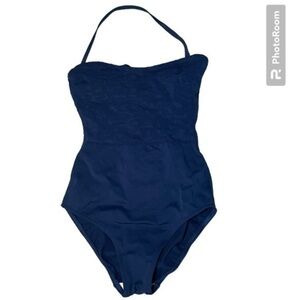 CHRISTINA NAVY BLUE ONE-PIECE STRAPLESS OPTIONAL SWIM SUIT